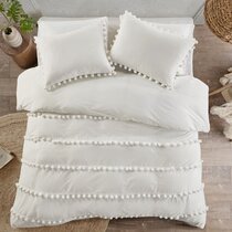 Ribbed Cotton Blend Duvet Cover Set