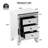 Mirrored Nightstand With Charging Station Wireless, Silver Side Table With Led, Modern End Table Storage Cabinet With 3 Drawers