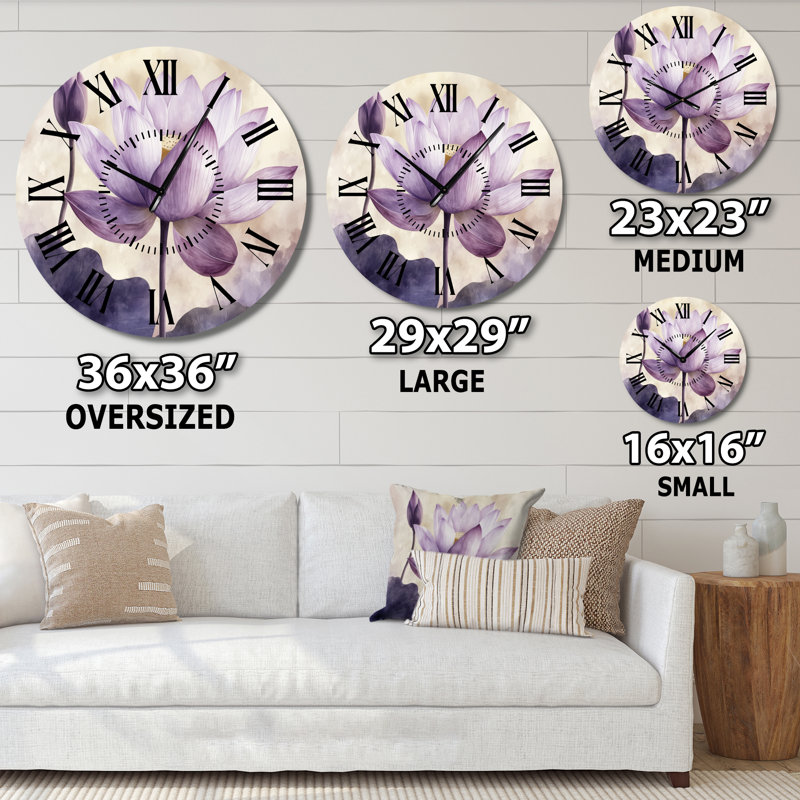 Horloge murale lavande, Médium