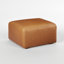 Genuine Leather Square Pouf Ottoman