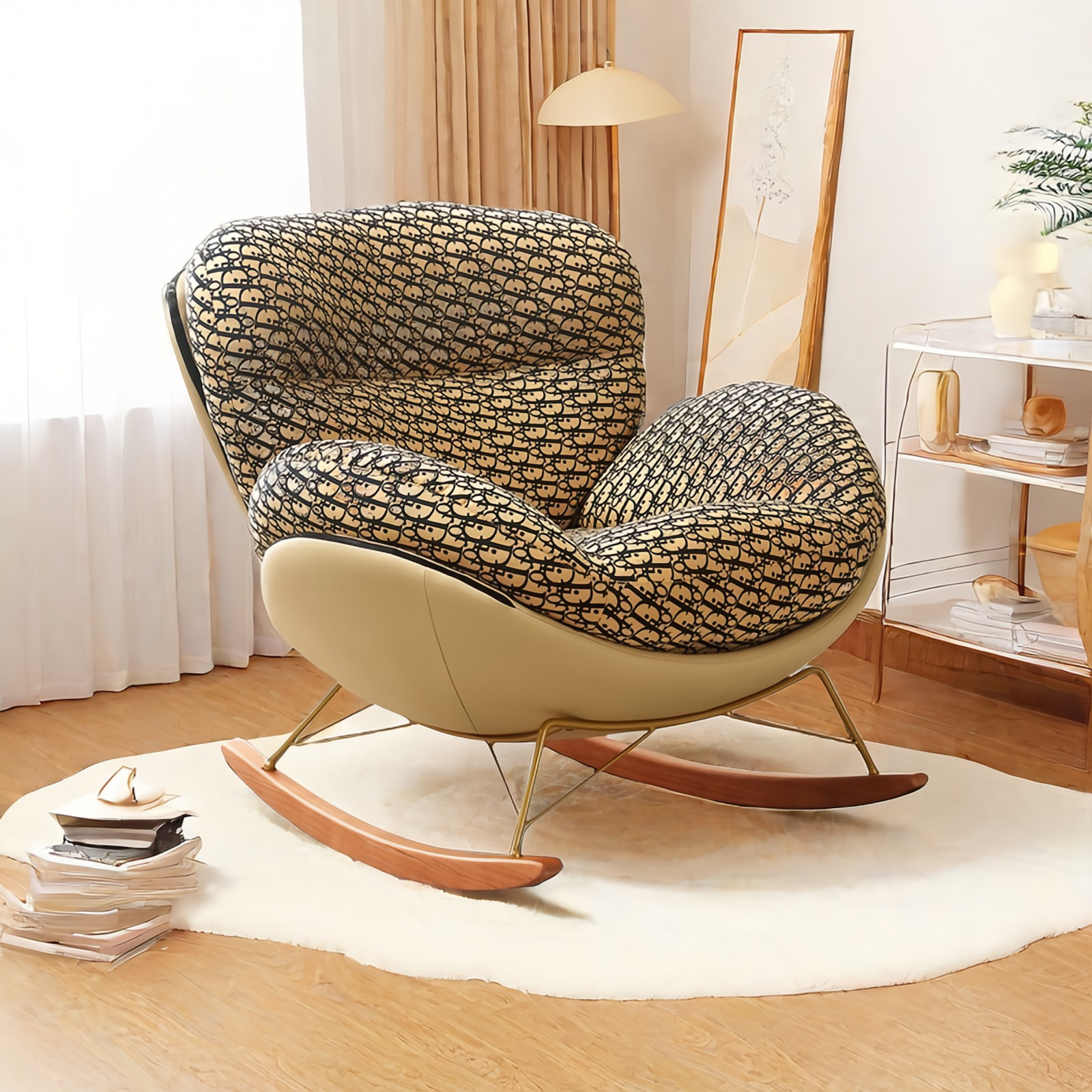 VIBORZ Modern Upholstered Rocking Chair | Wayfair