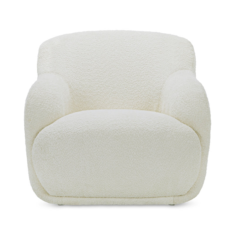 Laci Lounge Chair, Cream Boucle