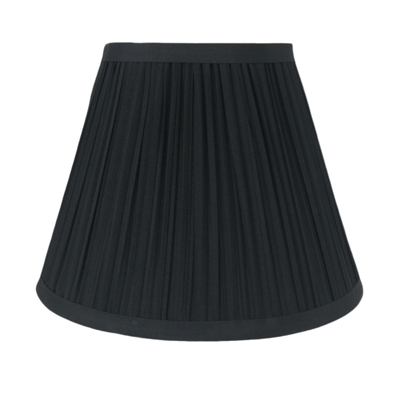 Abat-jour empire en soie / shantung H 7 po x l 9 po Empire, Noir