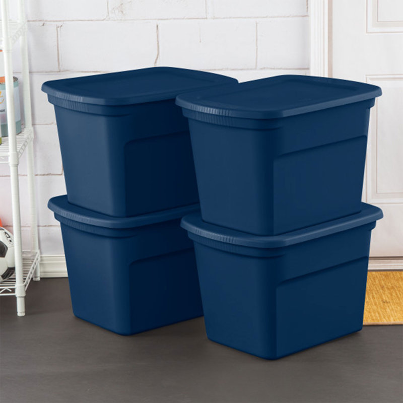 Bac de rangement en plastique Stérilite, Bleu marine