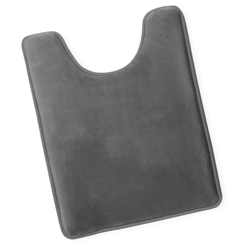 Ultra Soft and Absorbent Memory Foam Contour Mat with Non-Slip Backing, Charcoal/Gray