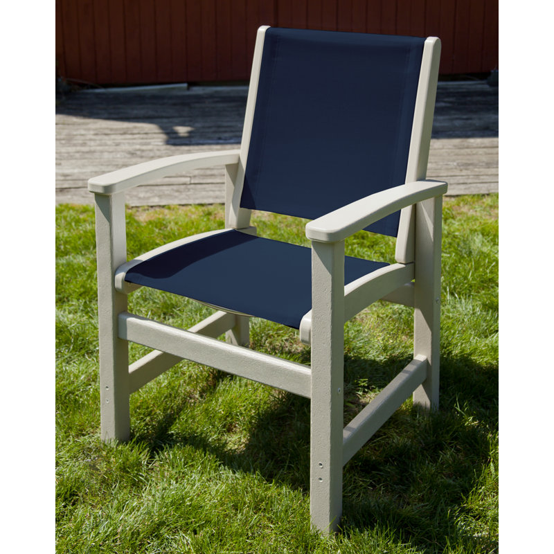 Chaise de salle à manger POLYWOOD Coastal, Bleu marine / sable