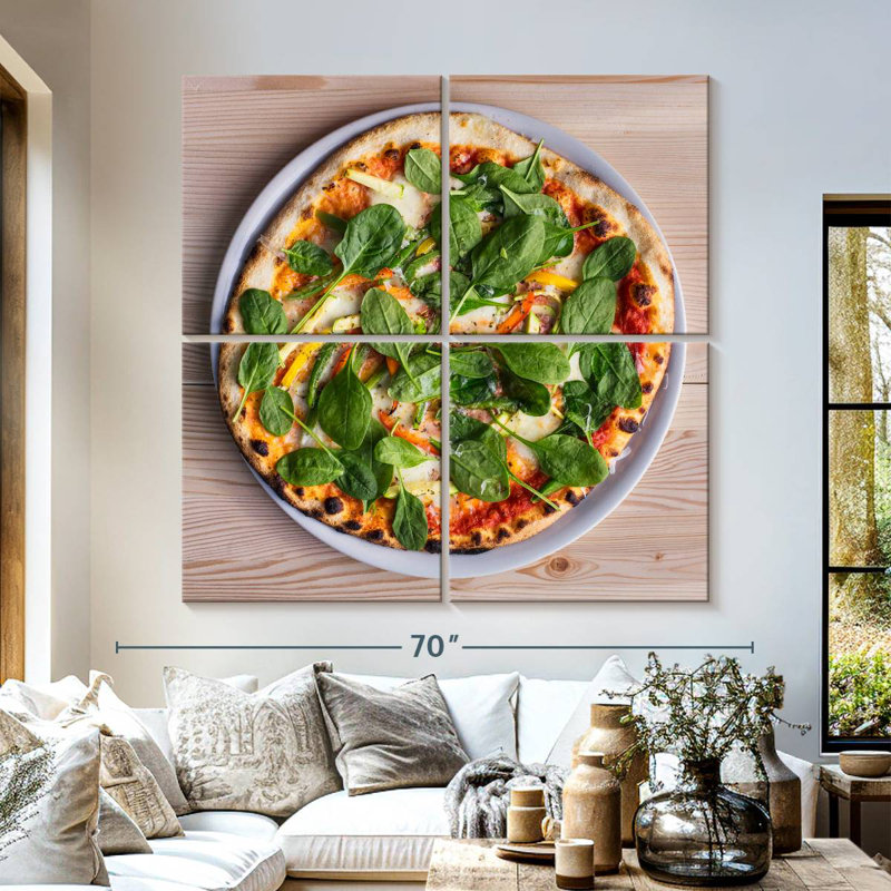Yarlin Spinach Pizza, 57" H x 57" W
