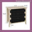 Buffet 3 tiroirs 48 po x H 36 po x P 18 po avec tiroirs en corde tissée à la main, armoire de rangement à tablettes réglables