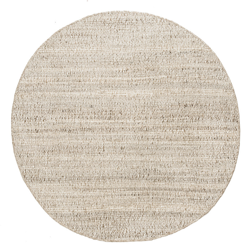 Tapis en jute et coton Helton Farmhouse, Rond 8 pi