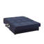 Causeuse convertible rembourrée avec rangement, bleu marine