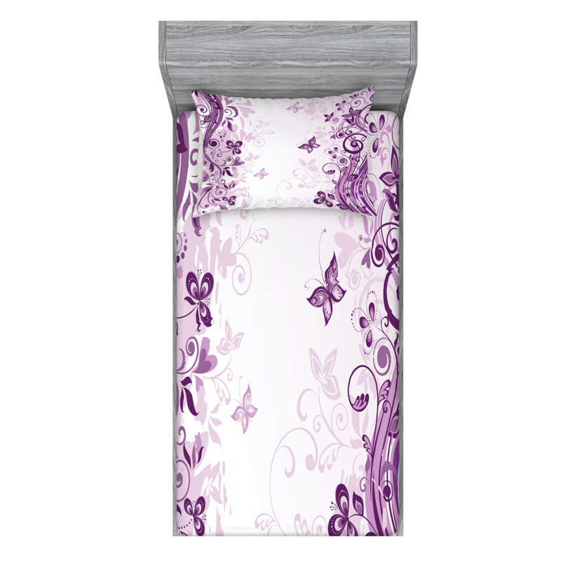 Microfiber Sheet Set, Twin Sheet Set with Fitted Sheet