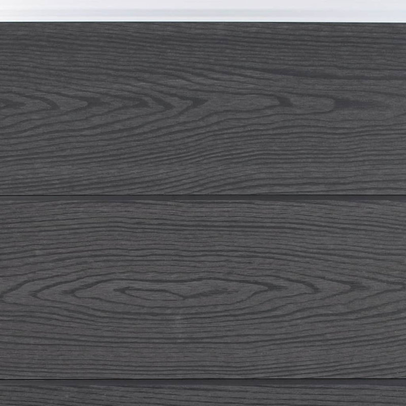 Fence Panel Set WPC, 186cm H x 180cm W, Grey