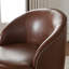 Fauteuil demi-tonneau pivotant en cuir véritable de 29,1 po de largeur-118088574