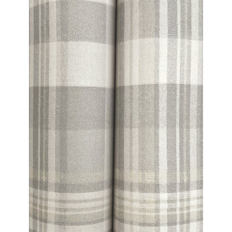 Papier peint à carreaux Dutton, Gris