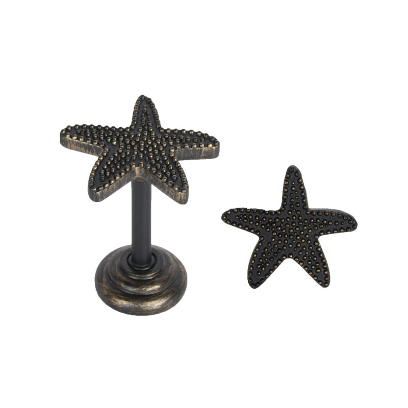 Retenue de rideau Charlton Starfish Medallion, Doré brulé