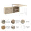 Bureau d'ordinateur et armoire de rangement basse avec portes et tablettes Bush-103146545