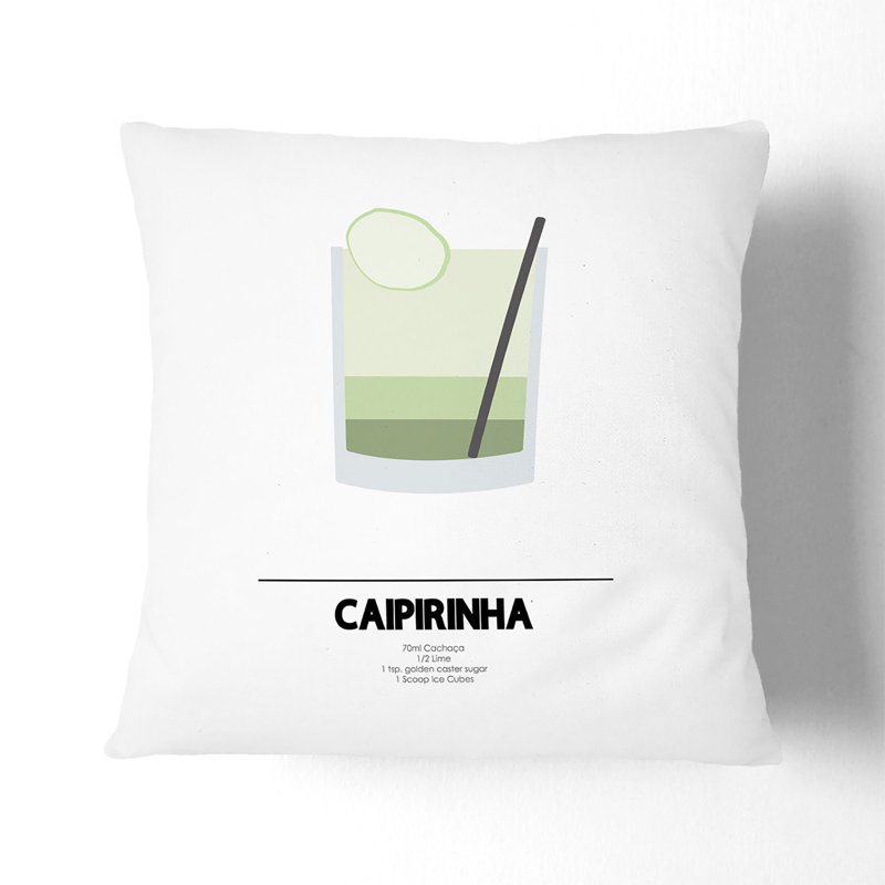 Caipirihna Square Throw Cushion, White, 55cm H x 55cm W x 20cm D