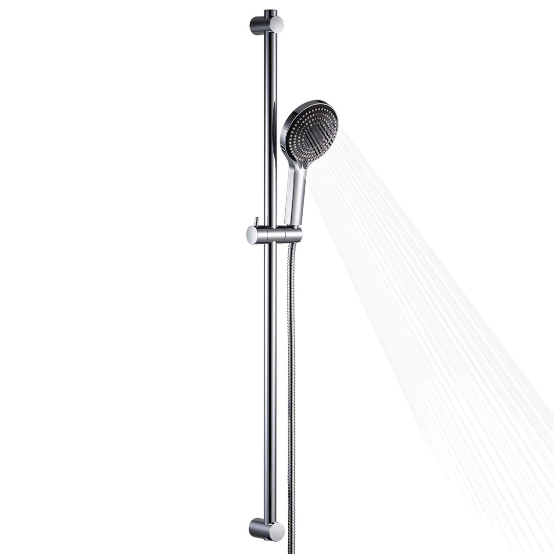 Shower Slide Bar With 6 Modes Shower Head Set