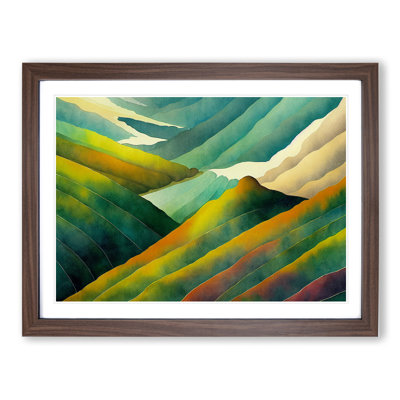 XH1022-7536X Rolling Mountain Range Vol.3 1 Piece Single Picture Frame Painting