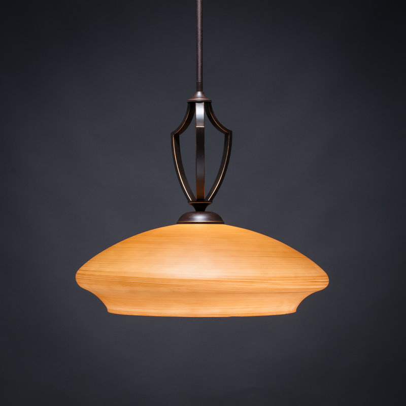 Couto 1 - Light Single Bowl Pendant, Cayenne, Dark Granite