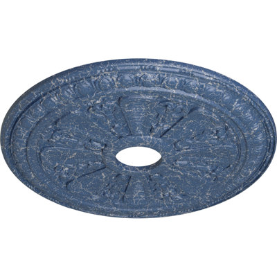 Médaillon de plafond Endurathane Bristol, DE 23 1/2 po x P 3 7/8 po x P 1 po (convient aux auvents jusqu'à 3 7/8 po), fini craquelé Americana peint à la main