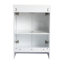 Meuble-lavabo autoportant avec lavabo en résine et armoire de rangement, portes à fermeture en douceur