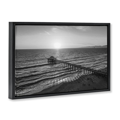 Serene Morning Pier Floating Frame, design by Jeff Poe Photography