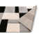 Cobina Geometric Shag Black/Gray Area Rug
