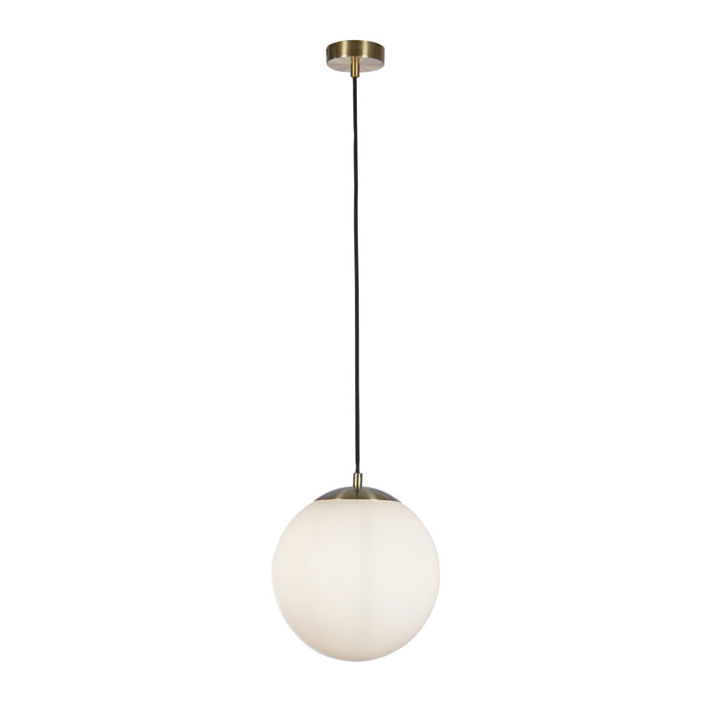 Camoren 1 - Light Satin Brass Sphere Pendant, 33cm H x 30cm W