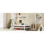 Lit plateforme simple avec escalier, structure de lit simple en bois massif, profil bas et design amusant enfantin-1850116305-1850116304