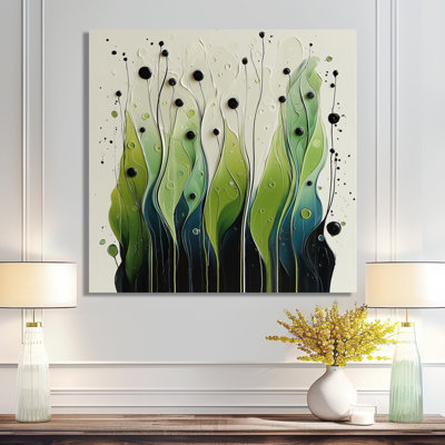 Rêve rythmique de la nature, liquide Dreams I - goutte à goutte, peinture sur métal