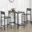 Ensemble de 3 tables de bar et chaises, ensemble de table de salle à manger industriel pour 2 personnes, table de cuisine à hauteur de comptoir