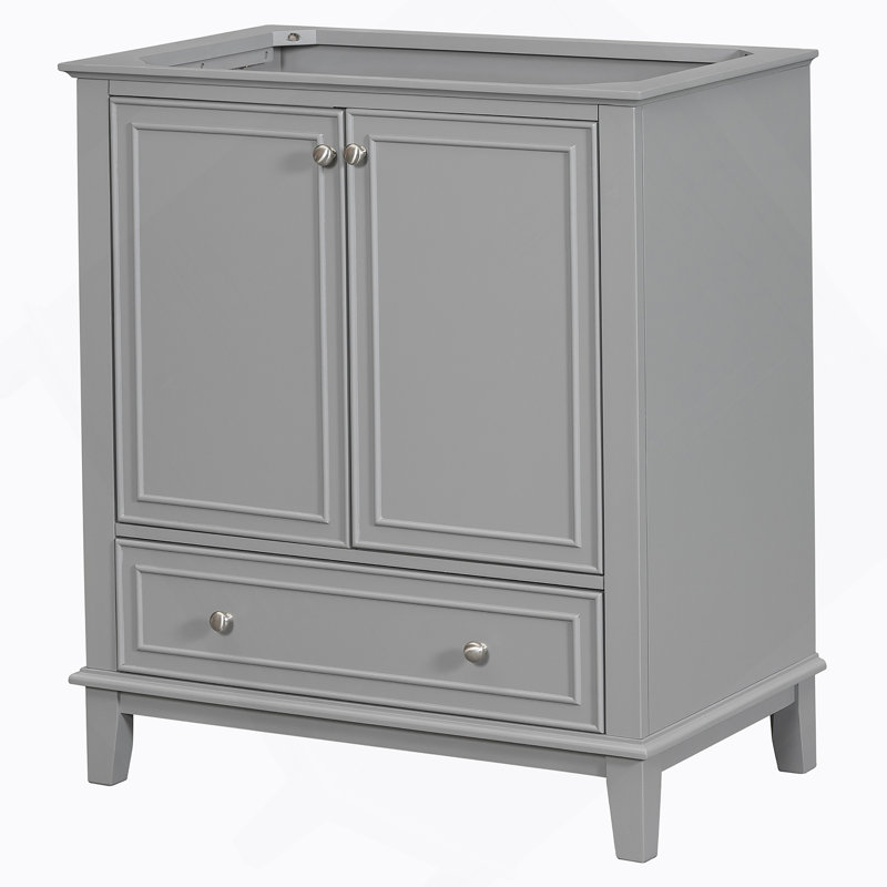 Meuble-lavabo de salle de bain sans lavabo, base seulement, armoire de salle de bain multifonctionnelle, Gris