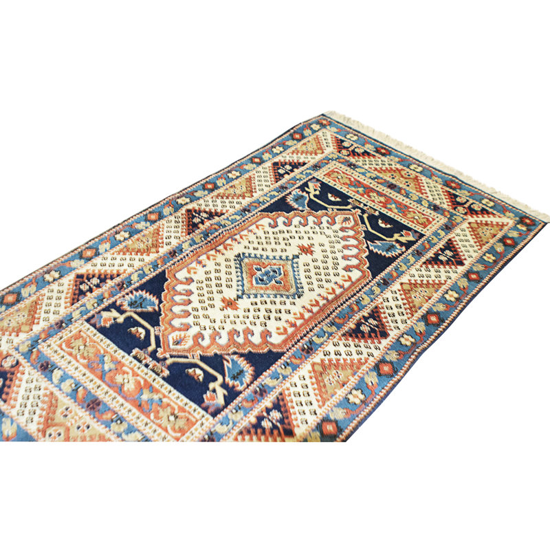 Tapis nef et ivoire noué à la main de haute qualité