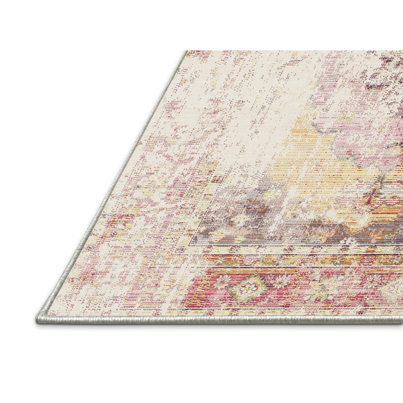 Tapis oriental jaune Libra, Rectangle 5 pi x 7 pi
