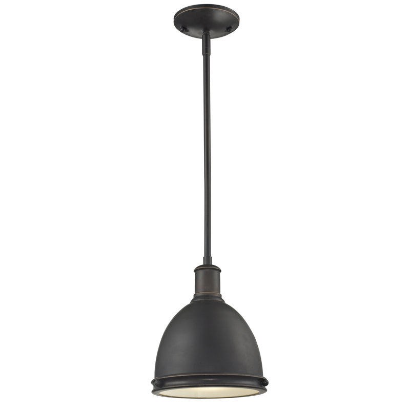Luminaire suspendu 1 lumière Marquise, Nickel brossé, H 57,25 po x l 8 po x P 8 po
