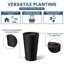 12 po Pot à fleurs rond en béton avec trous de drainage (Premium Inner)-539440310