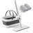 Oshang Flat Mop and Collapsible Bucket OG7, Foldable Bucket with Wheels, 2 Washable Mop Pads