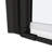 Big Adjustment Pivot Shower Door With Stainless Steel Handle For Bathroom - 1/4" Tempered Glass Matte Black