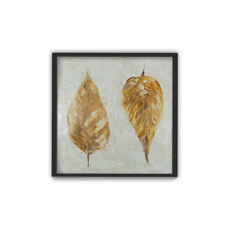 "Autumn’s Gold", art mural sur toile, H 12 po x l 12 po, Cadre flottant noir