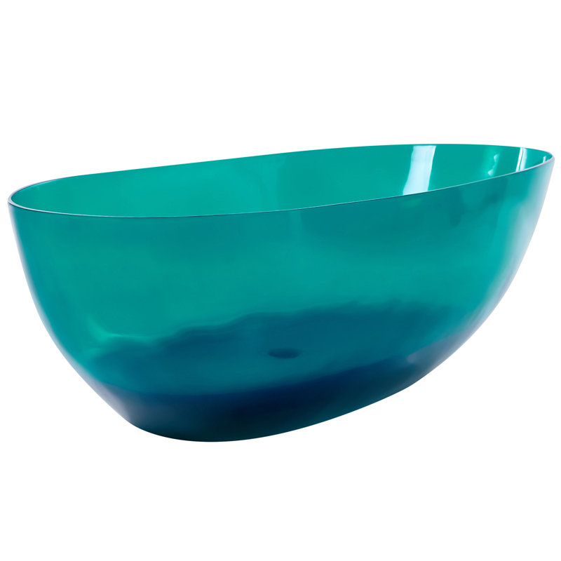Monquie 169mm x 78mm Solid Surface Bathtub, Teal