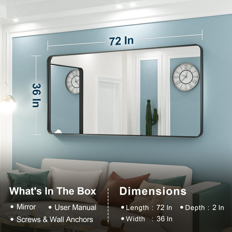 Tyro Bathroom Decorative Home Decor Corner Hangs Accent Mirror