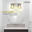 Luminaire de salle de bain 2 lumières Hinkley Filmore - Chrome avec détails noirs, fixation murale haut / bas