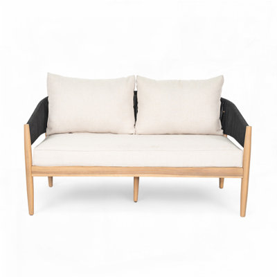Causeuse d'extérieur en bois d'acacia de patio