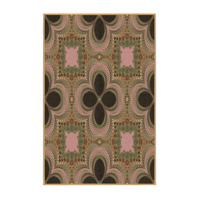 Tapis rose / vert / noir Burleigh