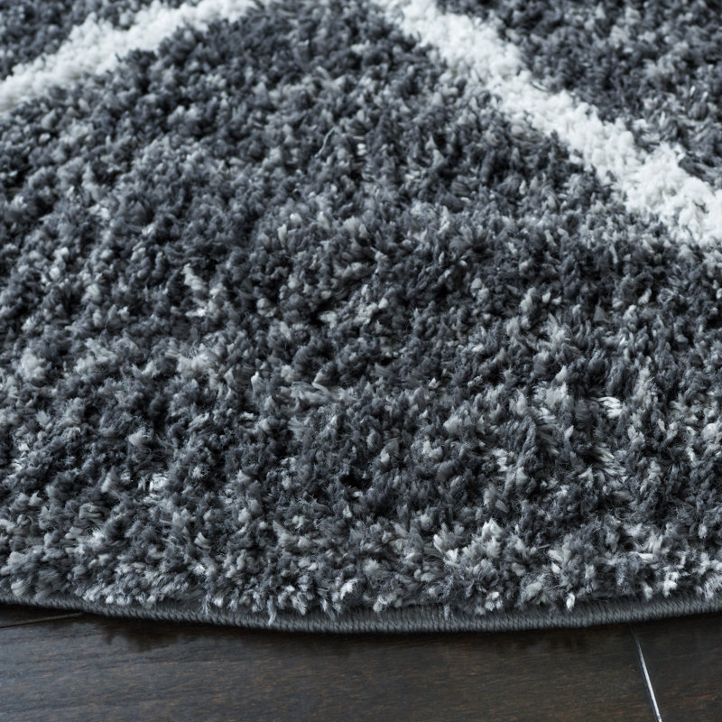 Pouliot Shag 500 Performance Geometric Rug, Runner 2'2" x 9'