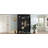 Modern All-In-One Hall Tree With Adjustable Shelves,Classic Arched Farmhouse Storage Bench With Dual Side Cabinets For Mudroom,Hallway-1630905234