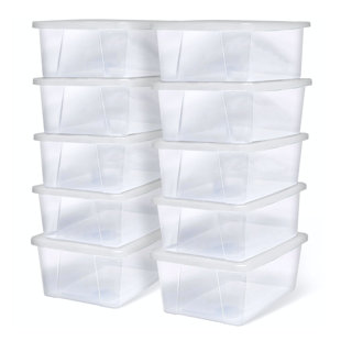 Contenant de rangement en plastique empilable Homz