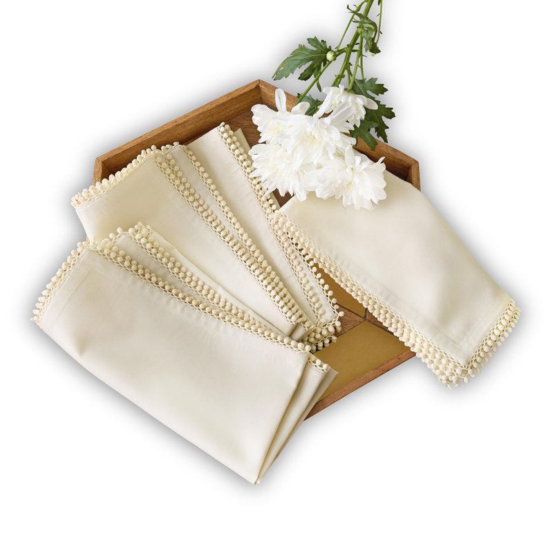Maddie - Cotton Linen Dinner Napkins, Yellow