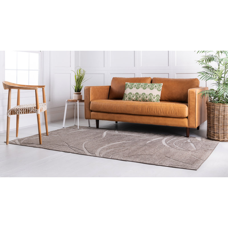 Tapis d'intérieur / extérieur brun Derrytown, Rectangle 4 pi 1 po x 6 pi 1 po